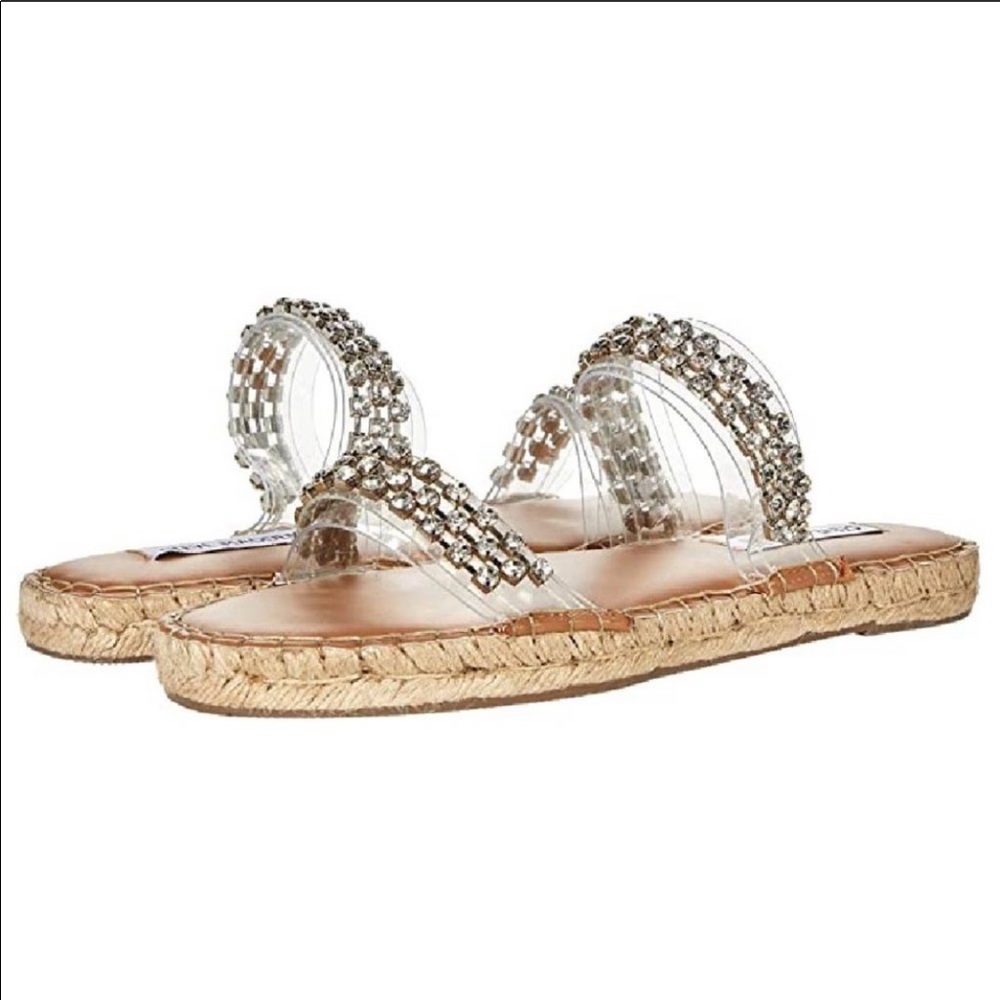 Steve Madden Bling Rhinestone Slides Shoes